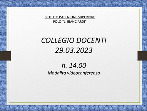 Odg Collegio 29 marzo 2023