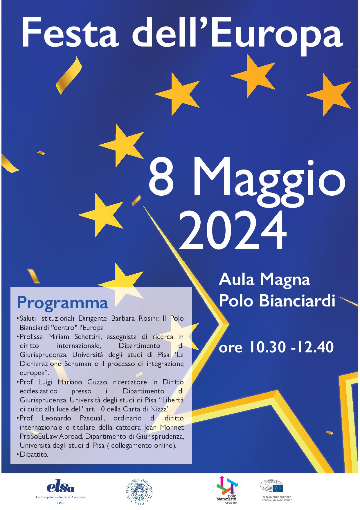 Programma Festa dellEuropa manifesto