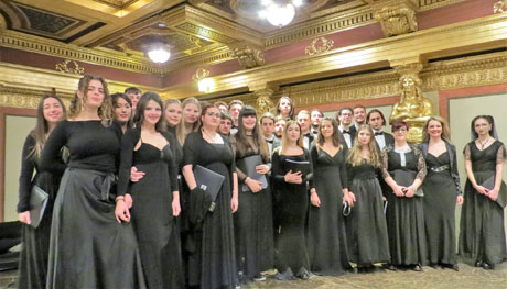 Gli studenti del Liceo Musicale con la professoressa Mazzi al musikverein 21dicembre