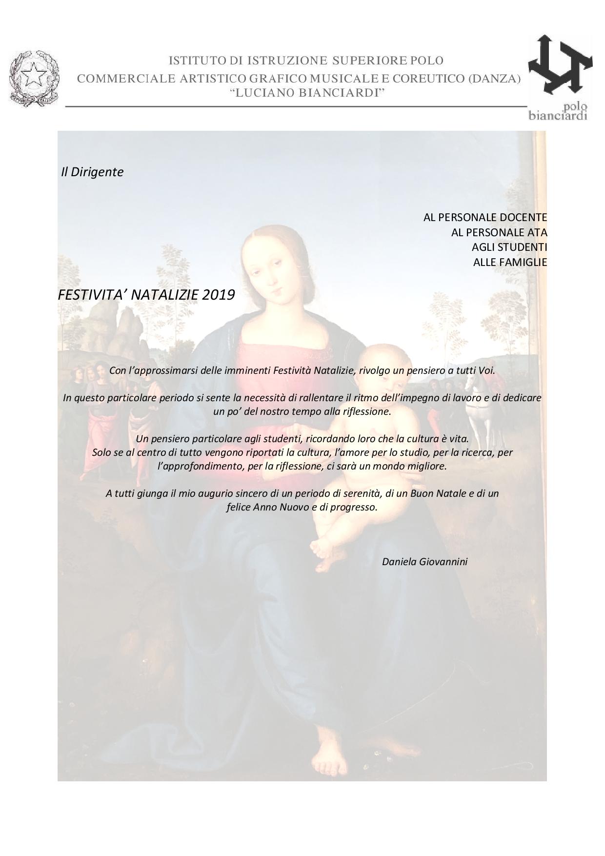 AUGURI NATALE 2019
