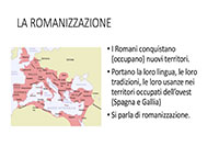 LA ROMANIZZAZIONE 1