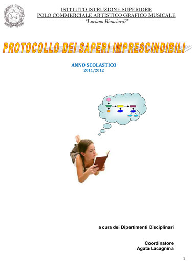 PROTOCOLLO DEI SAPERI INDISPENSABILI 2011