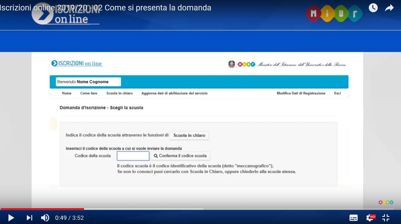inserimento codici